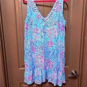LILLY PULITZER CAMILLA DRESS *NOW YOU SEA ME* BLUE IBIZA Size XL
